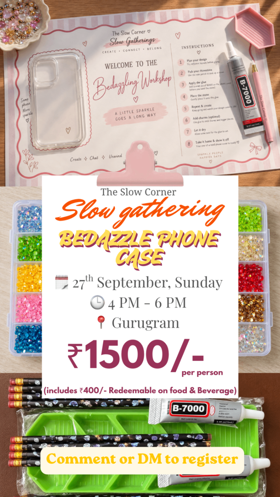 Bedazzling phone cover
