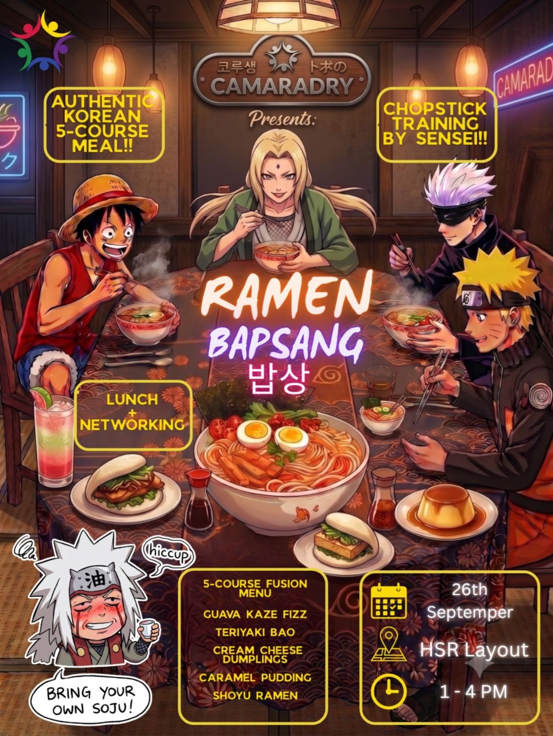 Korean Ramen Lunch Table + Networking (5 Course Meal)