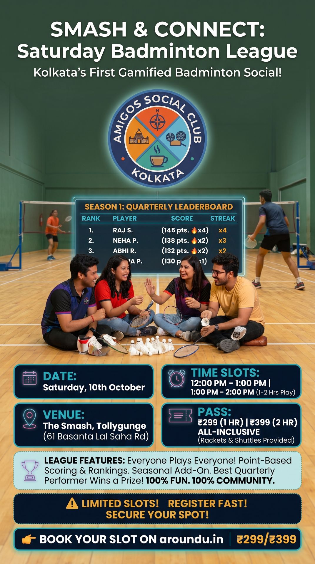Smash & Connect: Saturday Badminton Adda 🏸⚡