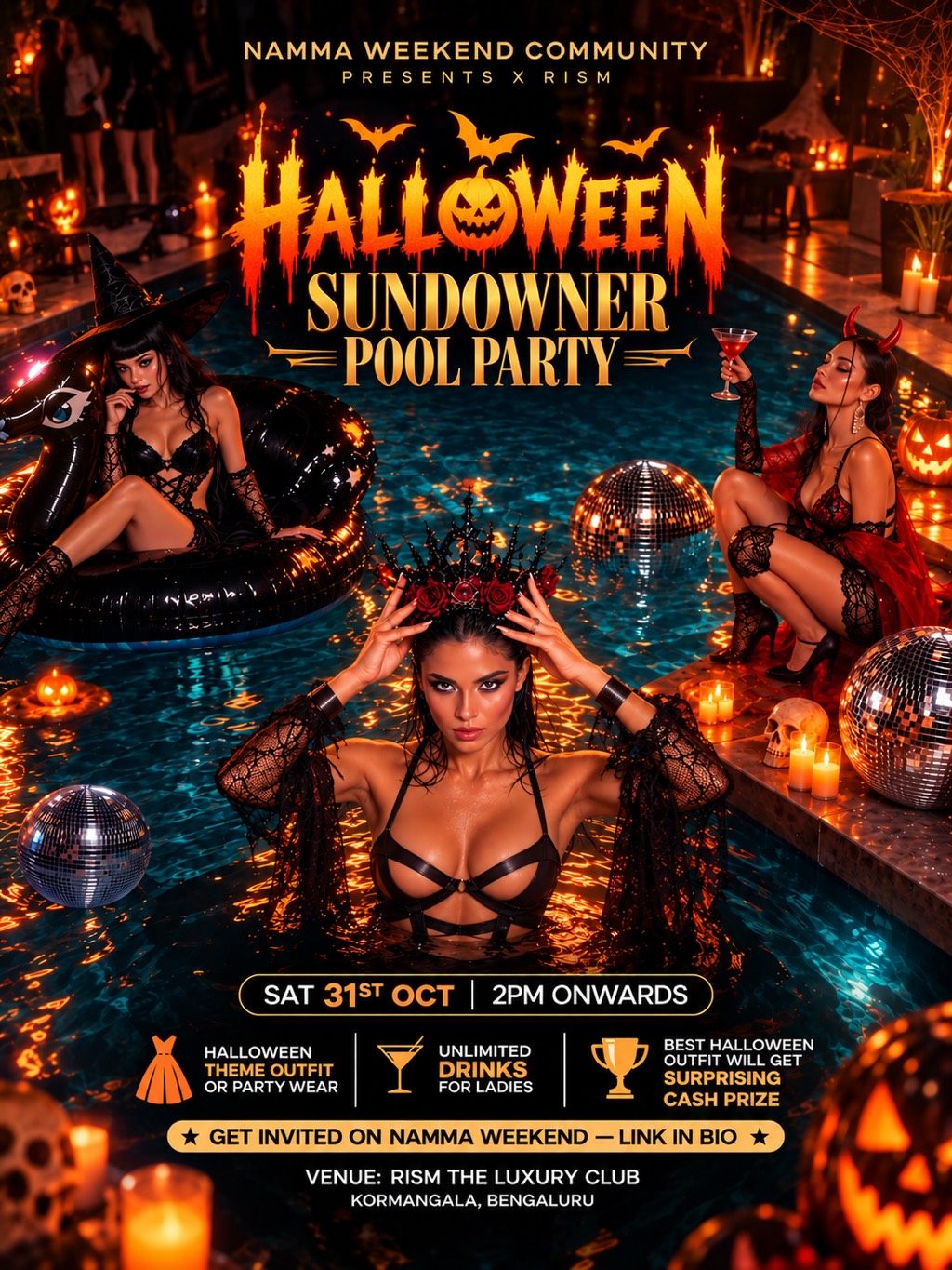 Halloween  Pool Party - 50 Invite Only