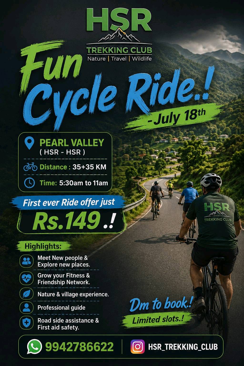Fun cycling ride