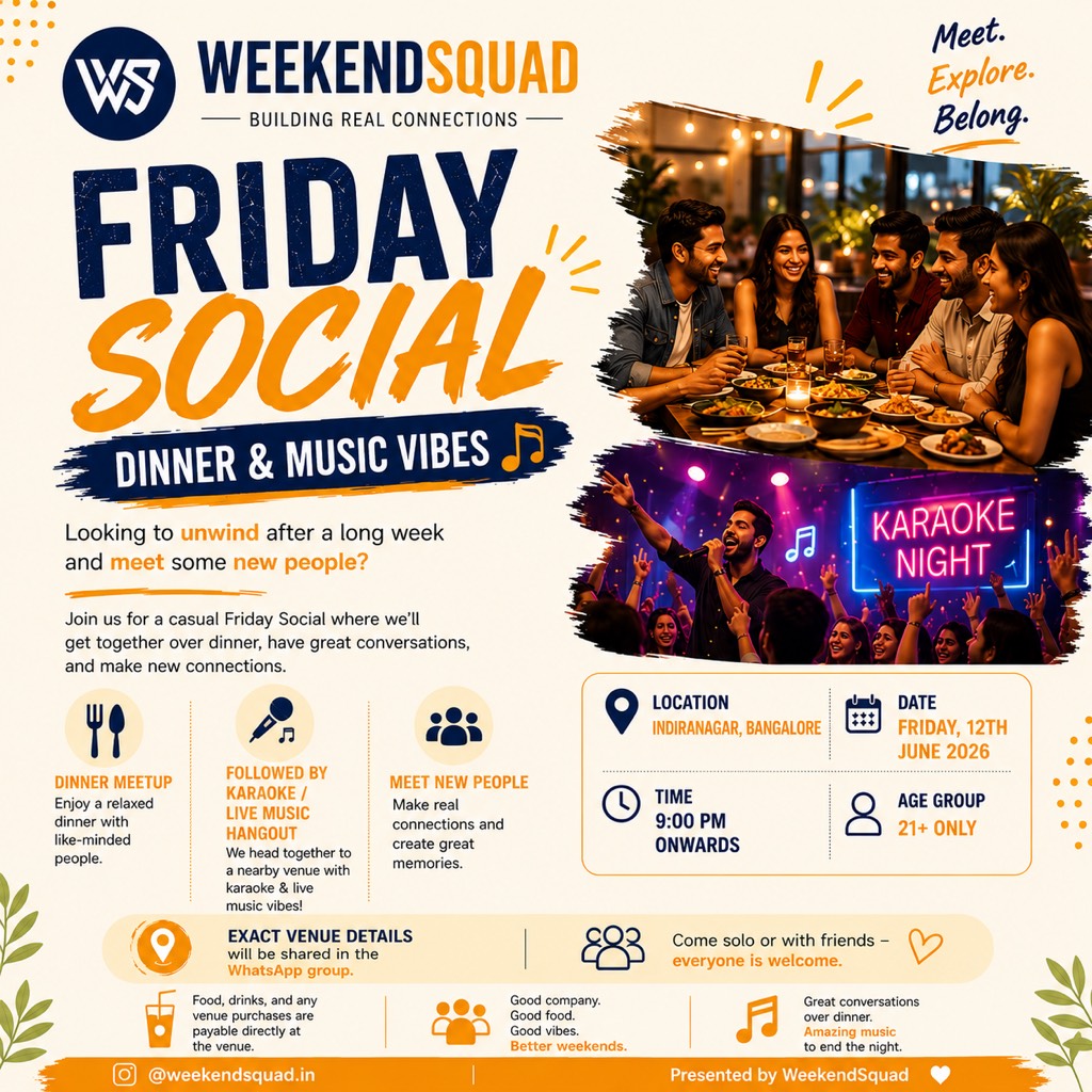 Friday Meetup š½ļøšµ Dinner, Music & New Connections - 1