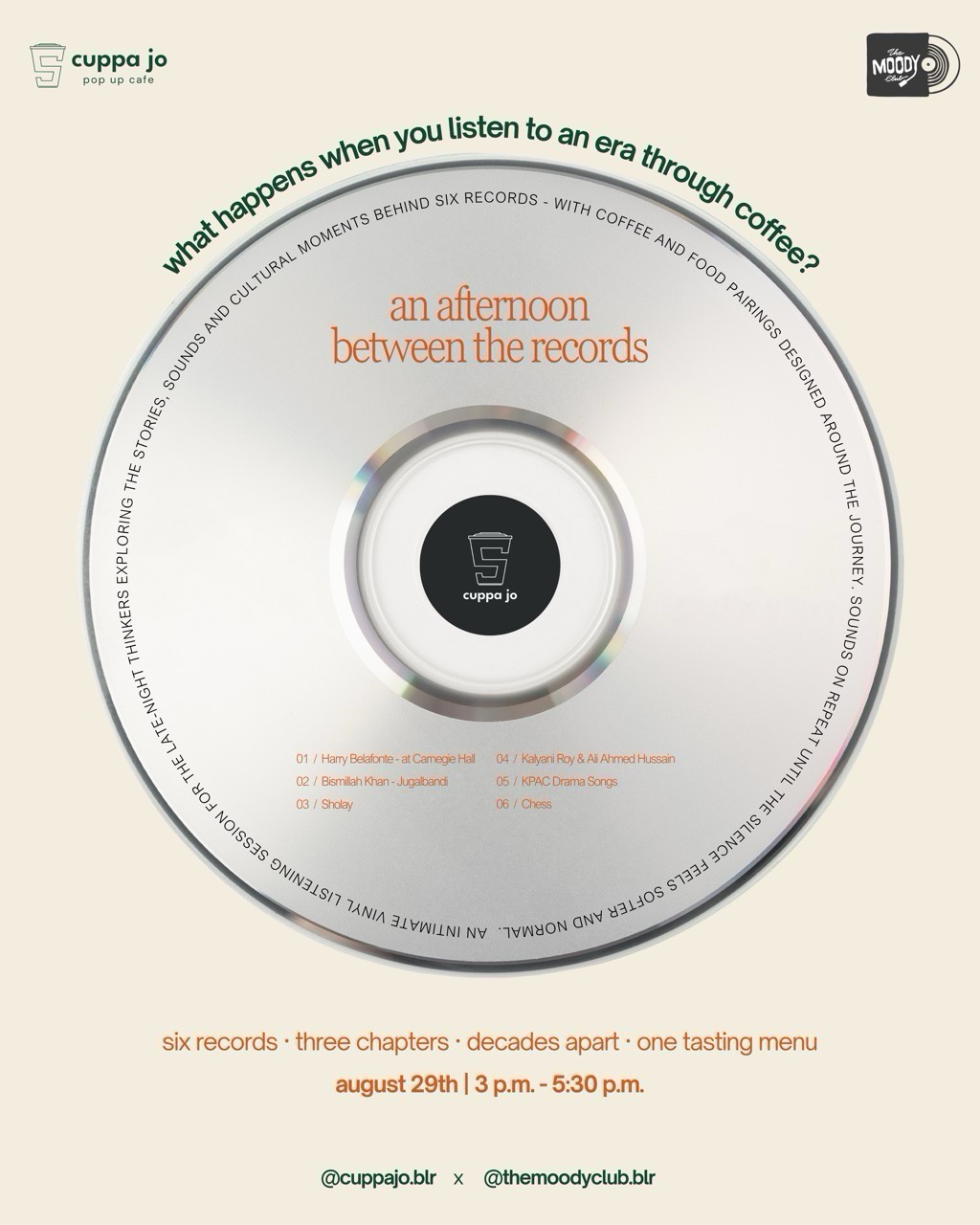 vinyl listening & tasting menu experience: an afternoon between the records